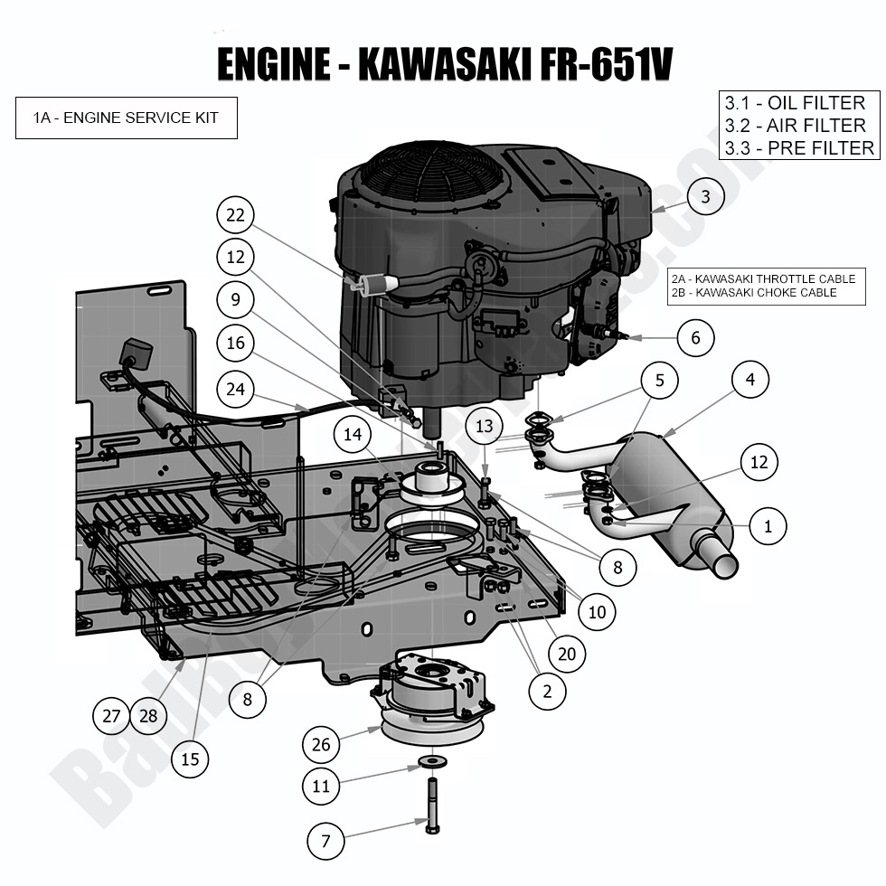 1706 - Bad Boy Mower Parts Lookup > 2018 > MZ > Engine - Kawasaki FR651
